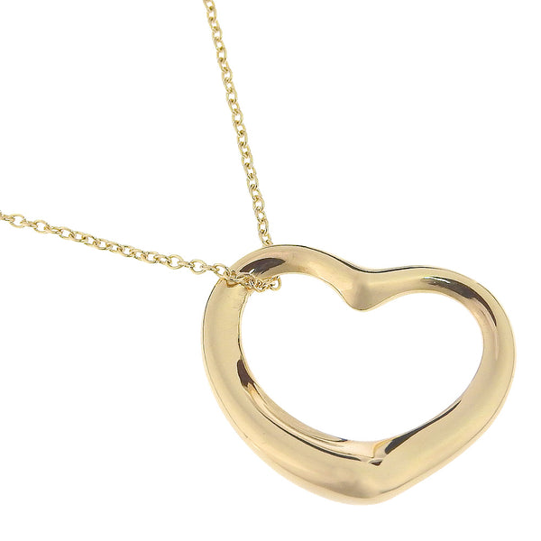 [Tiffany & co.] Tiffany 
 Collar de corazón abierto 
 Elsa Peletti K18 Oro amarillo aproximadamente 5.3g Corazón abierto Damas A Rank