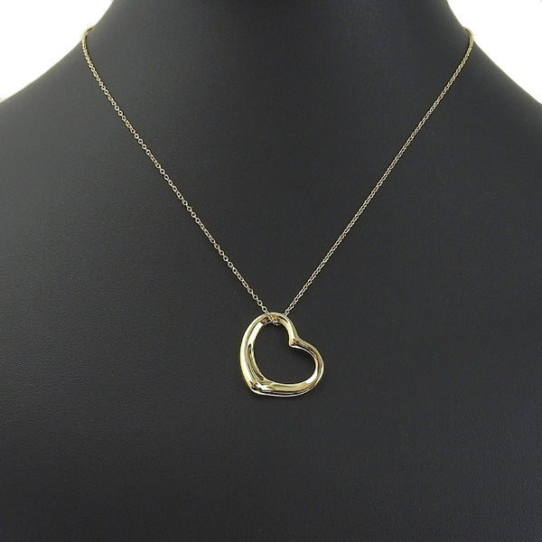 [TIFFANY & CO.] Tiffany 
 Open heart necklace 
 Elsa Peletti K18 Yellow Gold Approximately 5.3g Open Heart Ladies A Rank