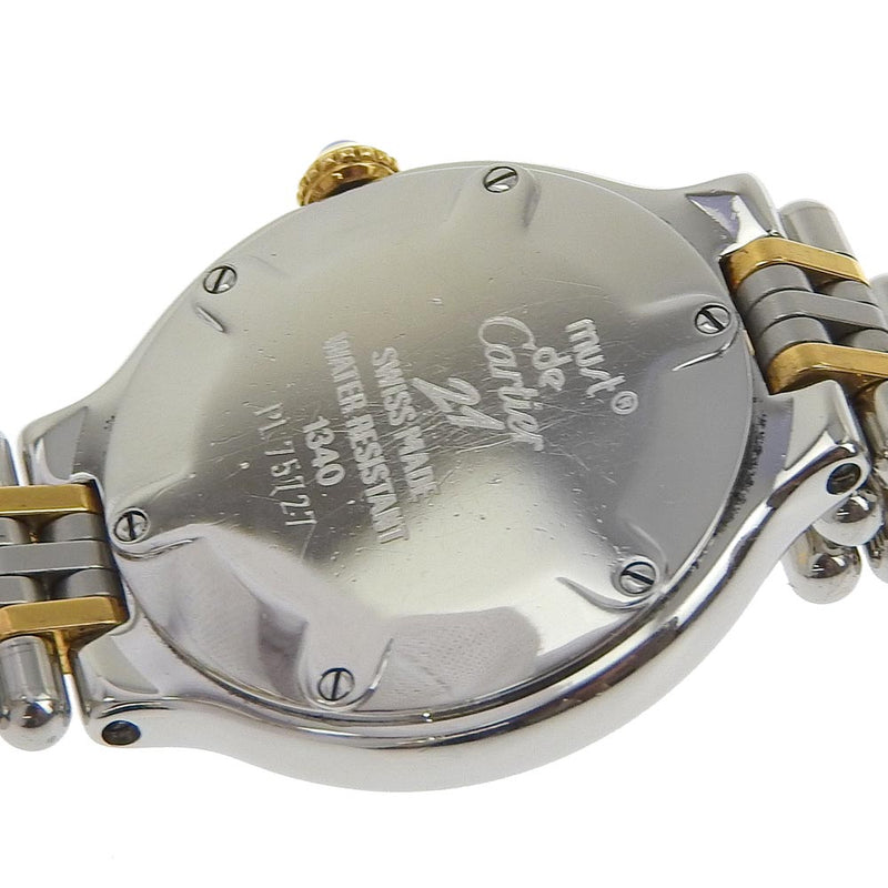 [卡地亚]卡地亚 
 必须21手表 
 组合不锈钢石英模拟标签银色表盘必须21女士