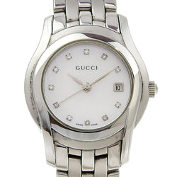 [GUCCI] Gucci 
 watch 
 5500L Stainless Steel Quartz Analog display SilverShell dial ladies