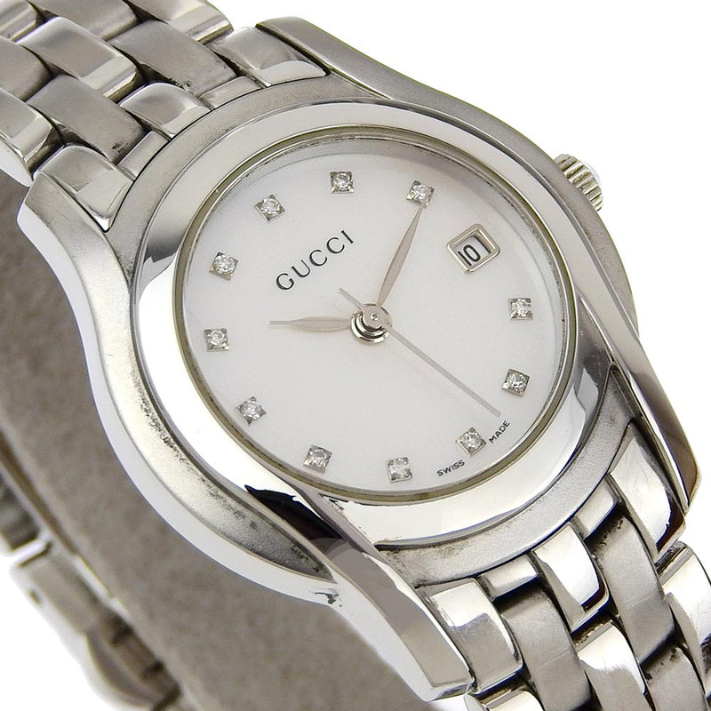 [GUCCI] Gucci 
 watch 
 5500L Stainless Steel Quartz Analog display SilverShell dial ladies