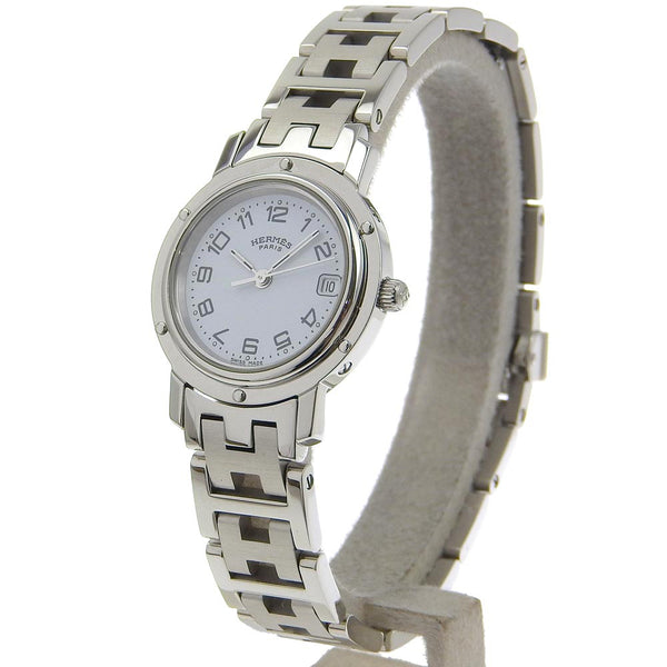 [Hermes] Hermes 
 Reloj de pulsera de clipper 
 CL4.210 Acero inoxidable Display analógico de cuarzo blanco Dial blanco Clipper Ladies A-Rank