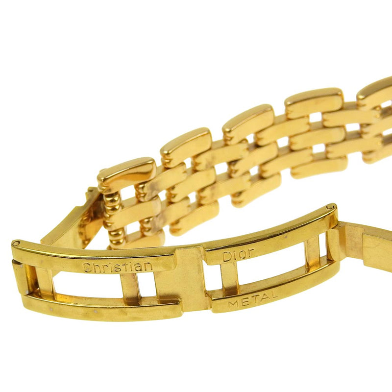 [dior]克里斯蒂安·迪奥（Christian Dior） 
 Bagira手表 
 D46-154-4金色镀金x不锈钢金石英模拟显示黑色拨号Bagira女士
