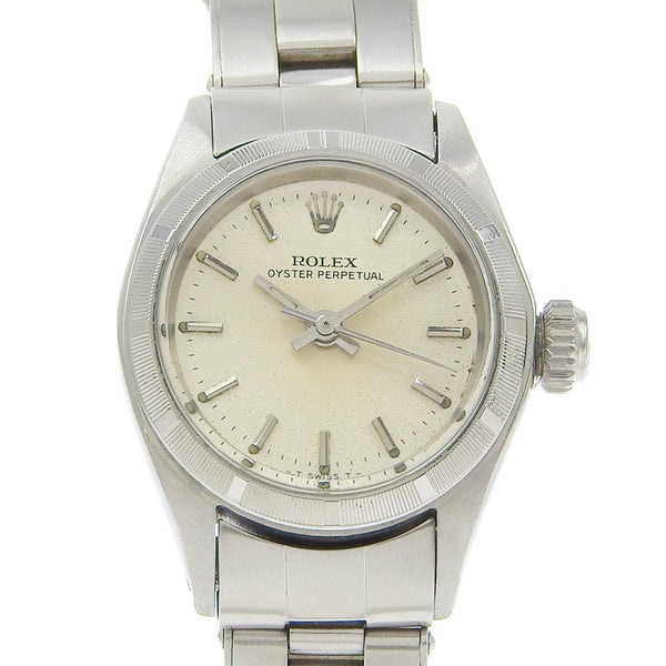 【ROLEX】ロレックス
 オイスターパーペチュアル 腕時計
 6623 ステンレススチール 自動巻き シルバー文字盤 Oyster perpetual レディース