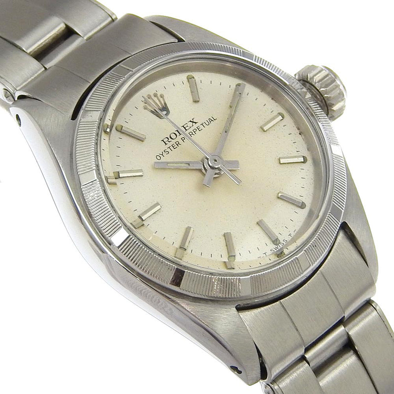 [Rolex] Rolex OysterPetual Watch 6623 SCEARDO INOXIDA Automático Silver Dial Oyster Damas perpetuas