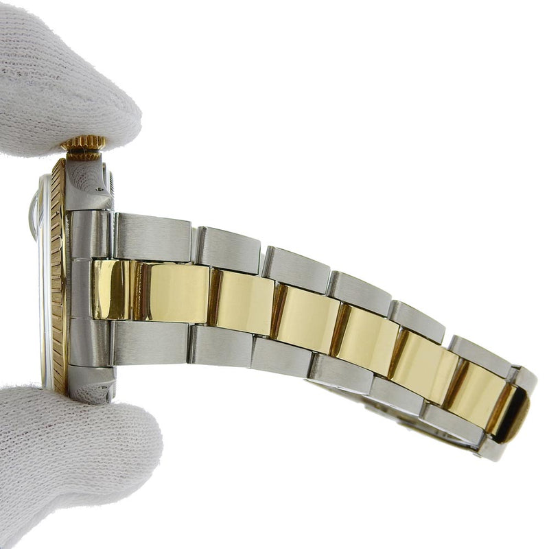 【ROLEX】ロレックス
 オイスターパーペチュアル 腕時計
 デイト cal.1570 1505 ゴールド＆スチール 自動巻き ゴールド文字盤 Oyster perpetual メンズA-ランク