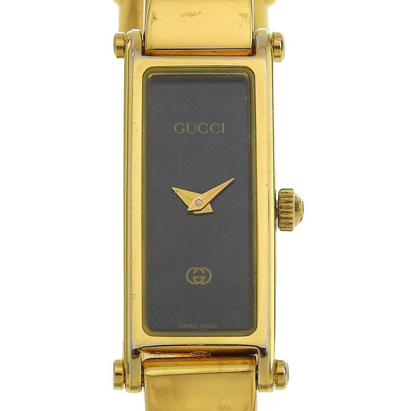 [Gucci] Gucci 
 手表 
 1500L金色石英模拟显示黑色表盘女士