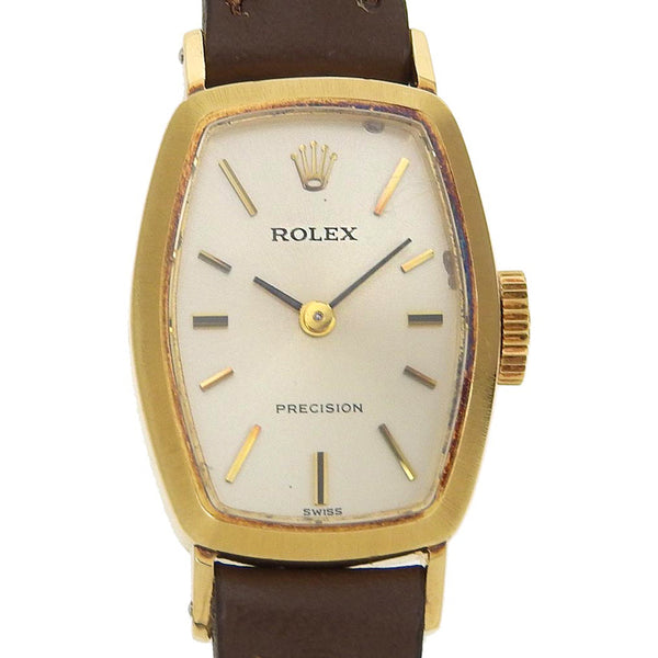 [Rolex] rolex 
 mirar 
 Precisión Cal.1400 2648 18KOro amarillo x Damas de oro de cuero de cuero de cuero damas