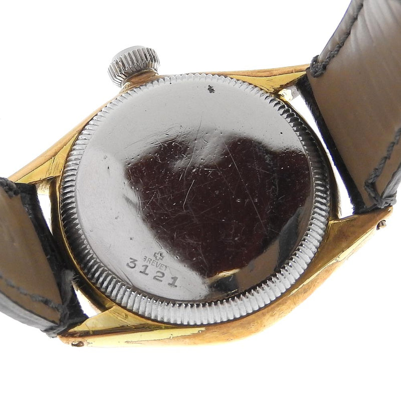 【ROLEX】ロレックス
 オイスタープリンストン 腕時計
 ミリタリーウォッチ アンティーク 3121 金メッキ×クロコダイル ゴールド 手巻き スモールセコンド ゴールド文字盤 Oyster Princeton レディース