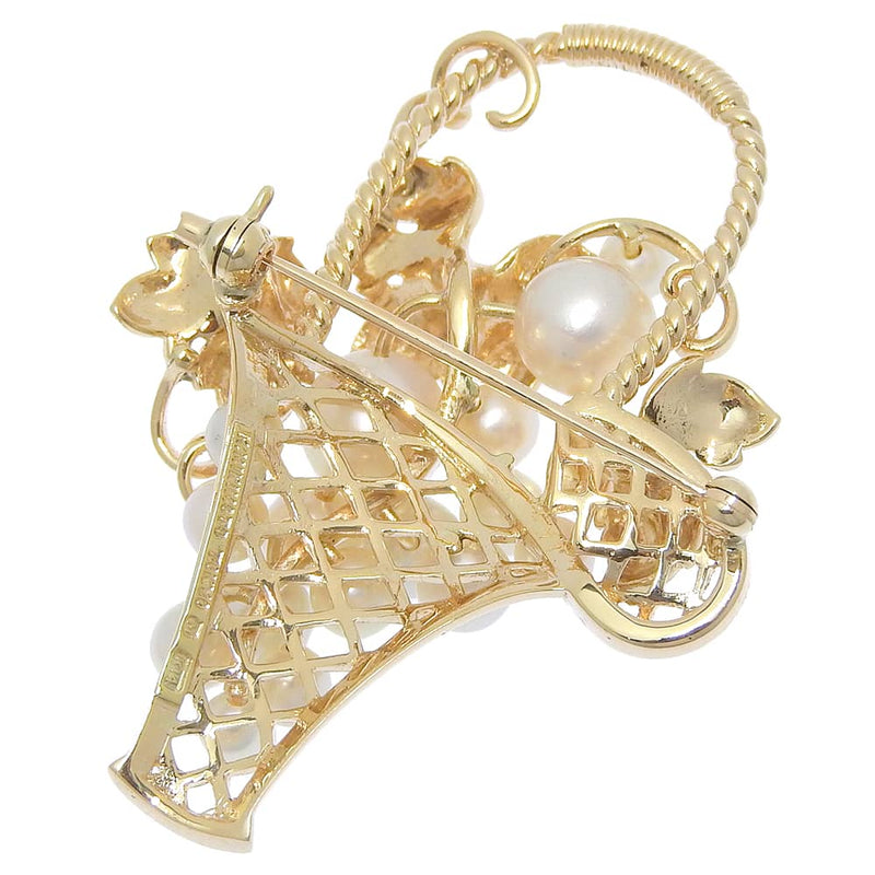 [Mikimoto] broche de motivo de uva Mikimoto