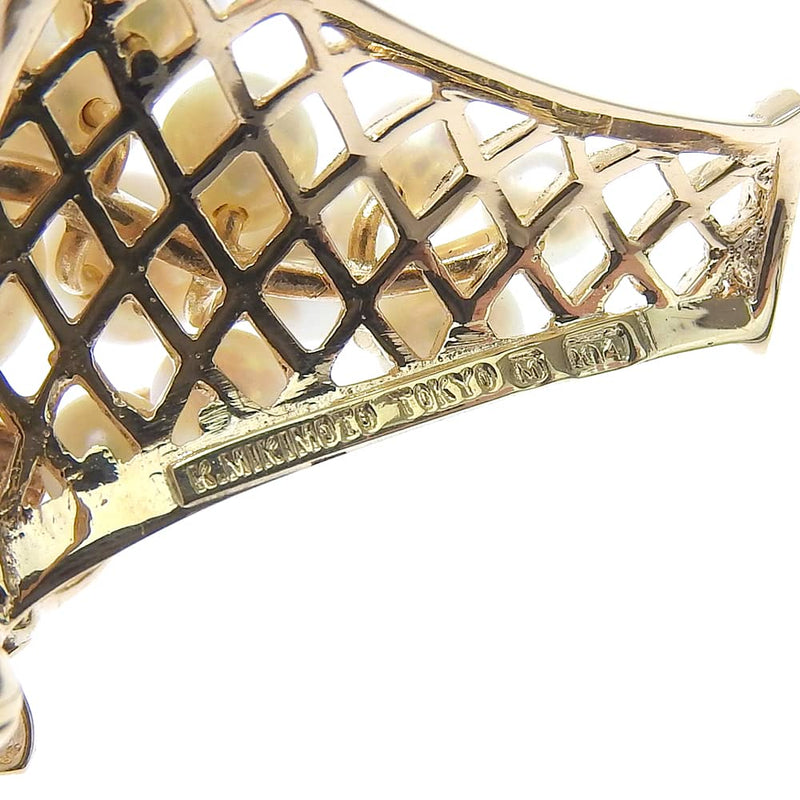 [Mikimoto] broche de motivo de uva Mikimoto