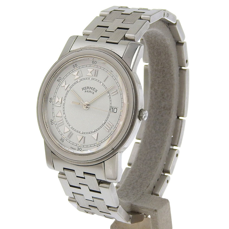 [HERMES] Hermes 
 carrick watch 
 Stainless Steel Quartz Analog display white dial Carrick men's