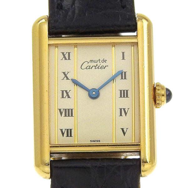 [CARTIER] Cartier Musttank vermeil watch 
 W1003053 Quartz