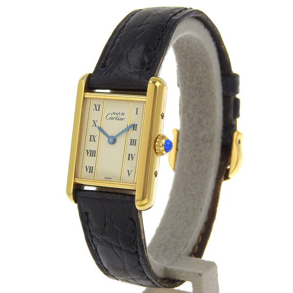 [CARTIER] Cartier Musttank vermeil watch 
 W1003053 Quartz