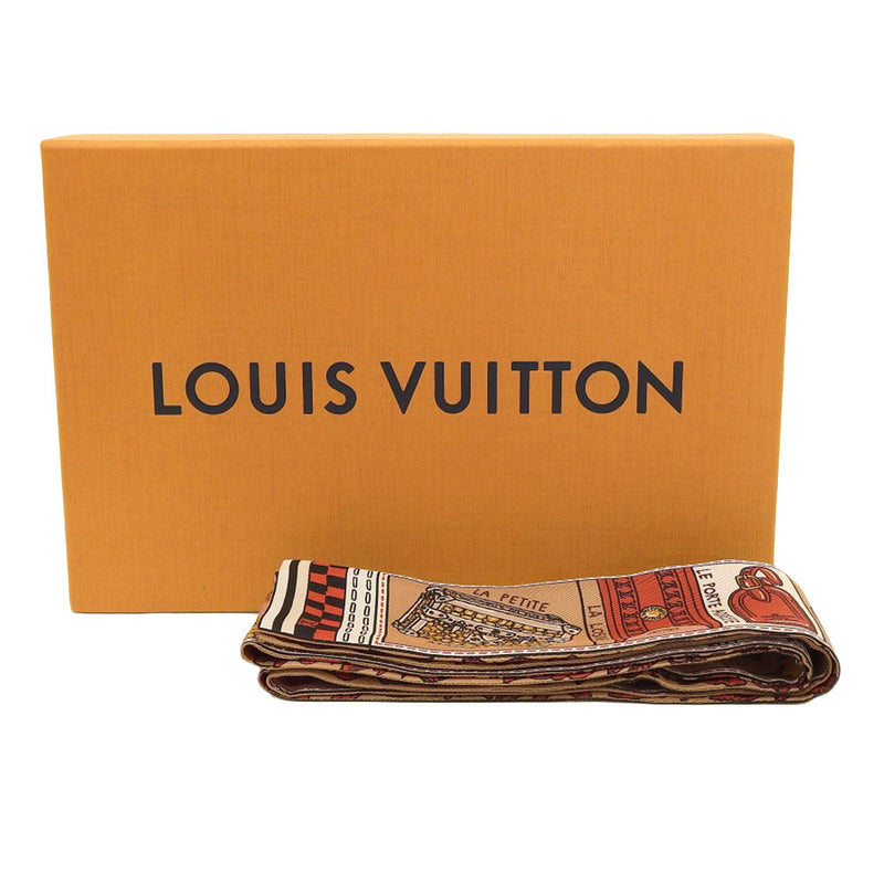 [Louis Vuitton]路易威登 
 Bando BB围巾 
 Judului M70856丝绸茶/红色RT0138雕刻Bando BB女士A等级