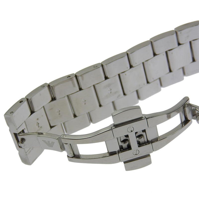 [아르마니] 아르마니 시계 AR-0680 스테인레스 스틸 실버 석영 아날로그 디스플레이 블랙 다이얼 남자