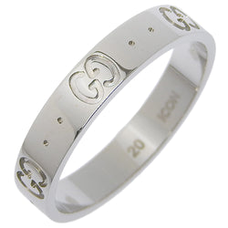 [GUCCI] Gucci Icon Ring n ° 19 Anneau / anneau K18 Or blanc Environ 4,3 g Icon Ring Men A Rank