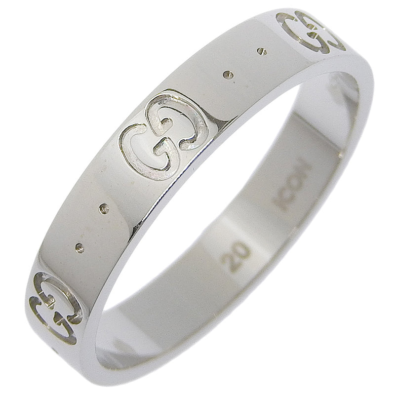 [GUCCI] Gucci Icon Ring n ° 19 Anneau / anneau K18 Or blanc Environ 4,3 g Icon Ring Men A Rank