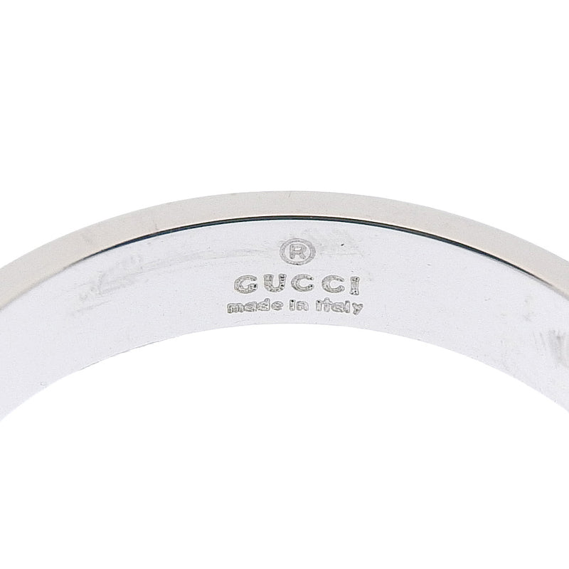 [Gucci] Gucci 
 图标环 /第19圈 /戒指 
 18K白金大约4.3克图标戒指男子