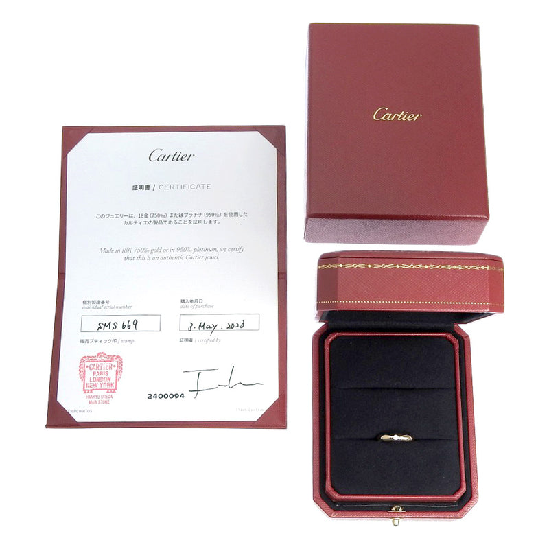 [Cartier] Cartier C Du婚礼8号戒指 /戒指B4232300 18K粉红色金X钻石约3.0克C Co婚礼女士A+等级