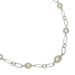 [TASAKI] Tasaki Station Necklace Baroque pearl 18KGold xPearl Approximately 29.8g Station Ladies A Rank