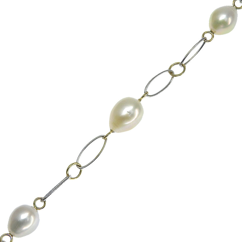 [TASAKI] Tasaki Station Necklace Baroque pearl 18KGold xPearl Approximately 29.8g Station Ladies A Rank