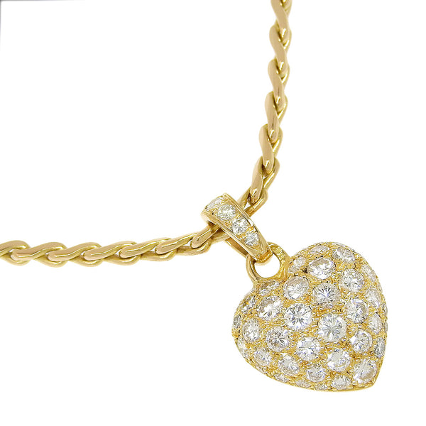 [Cartier] Cartier 
 Collar de pavimento de corazón 
 18KOro amarillo x Diamond Heart aproximadamente 19.0 g de corazón Pave Damas A+Rank