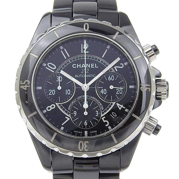 [Chanel] Chanel 
 Reloj j12 
 Cal.2894-2 H0940 Cerámico cronógrafo automático cronógrafo Dial negro J12 Men's A-Rank