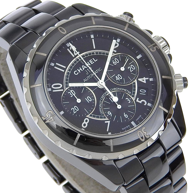 [CHANEL] Chanel 
 J12 watch 
 Cal.2894-2 H0940 Ceramic Mechanical Automatic Chronograph black dial J12 Men's A-Rank