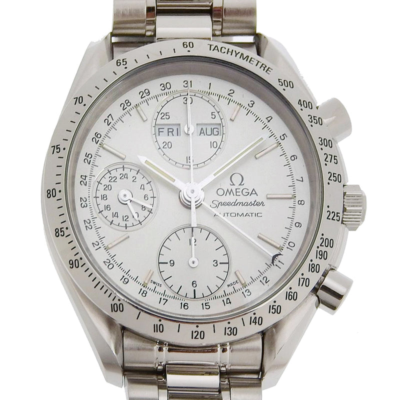 [Omega] Omega Speed ​​Master Watch Cal.1151 3521.3 Cronógrafo automático de acero inoxidable cronógrafo blanco Diale Speedmaster Men's