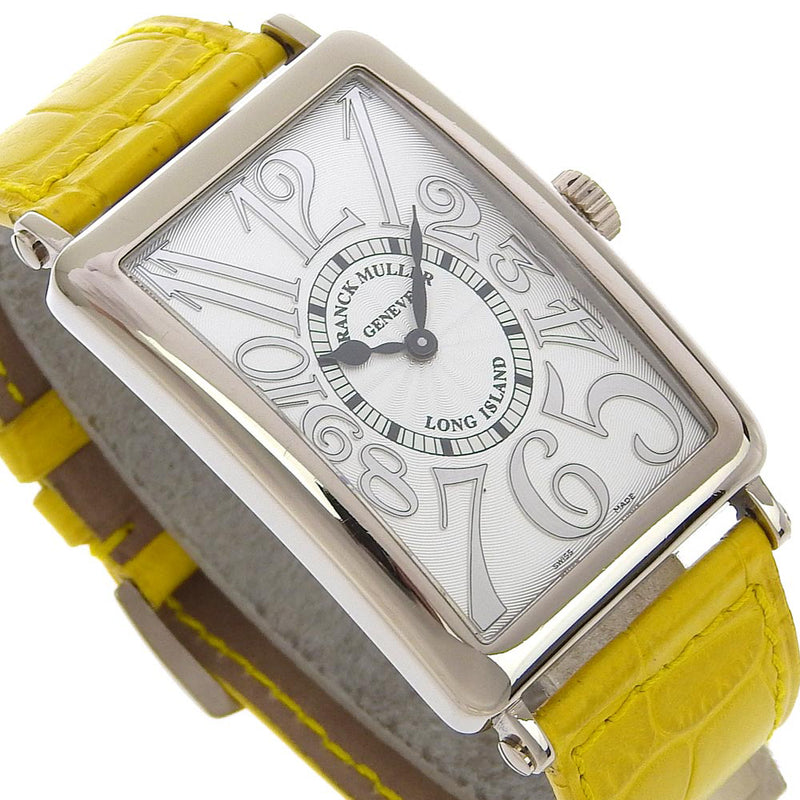 【FRANCK MULLER】フランクミュラー
 ロングアイランド 腕時計
 1002QZ K18ホワイトゴールド×クロコダイル クオーツ アナログ表示 シルバー文字盤 Long Island メンズ
