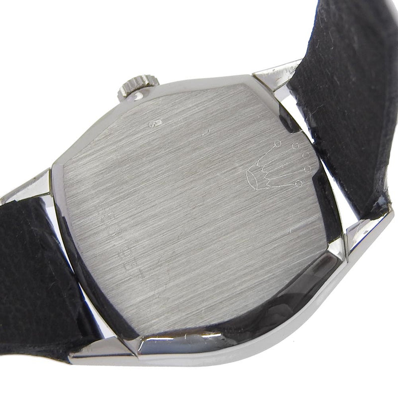 【ROLEX】ロレックス
 チェリーニ 腕時計
 ジュネーブ cal.1600 6618 K18ホワイトゴールド×クロコダイル 手巻き シルバー文字盤 Cherini レディース