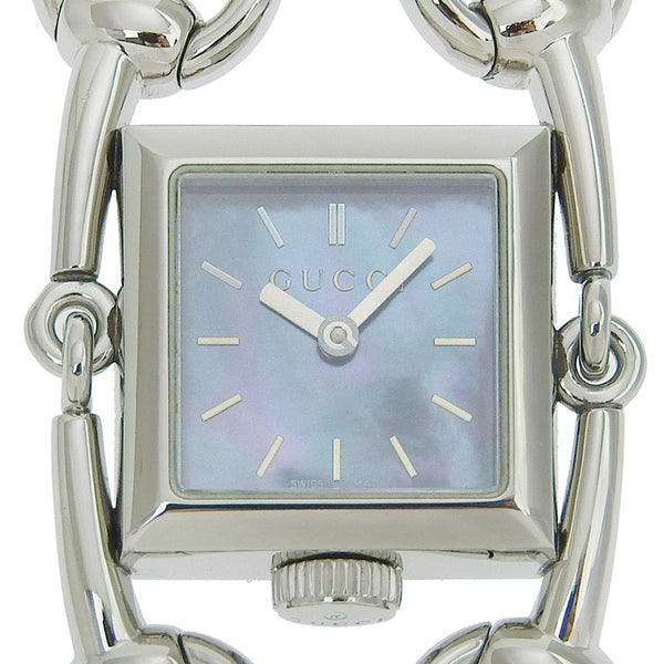 [Gucci] Gucci Signoria Watch 116.5 Display analógica de cuarzo de acero inoxidable Dial de la dial de carcasa azul Signoria Damas A Rank