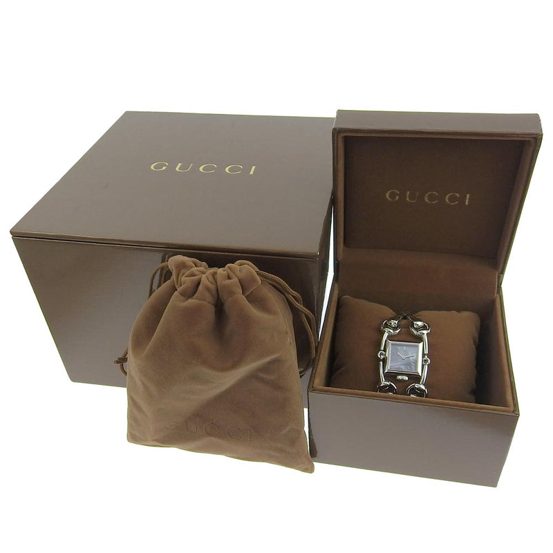 [GUCCI] Gucci Signoria Watch 116.5 Stainless Steel Quartz Analog display Blue Shell Dial Signoria Ladies A Rank