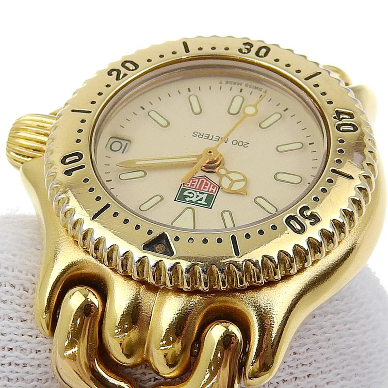 [TAG HEUER] TAG Hoire 
 Cell watch 
 S94.708m Stainless Steel×Plated Gold Gold Quartz Analog display beige dial Cell ladies