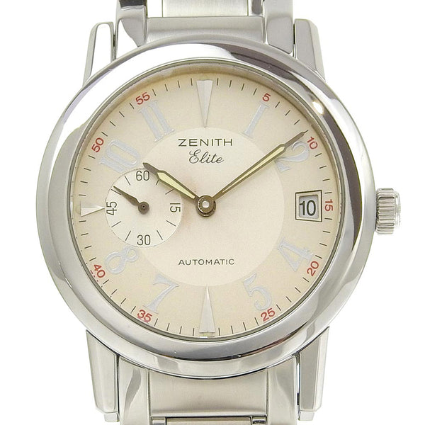 [Zenith] Zenith 
 Portro Wiral Elite Wallwatch 
 Cal.680 01/02.0450.680 Bobinado automático de acero inoxidable SEGUNDO SEGUNDO PORTO DE DIAL BLANCO ROYALE