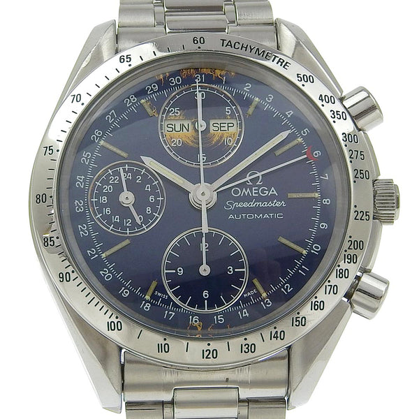 [Omega] Omega 
 Speedmaster Watch 
 Daydate Cal.1150 3523.80 Stainless Steel Mechanical Automatic Chronograph Blue Dial Speedmaster Men's B-Rank