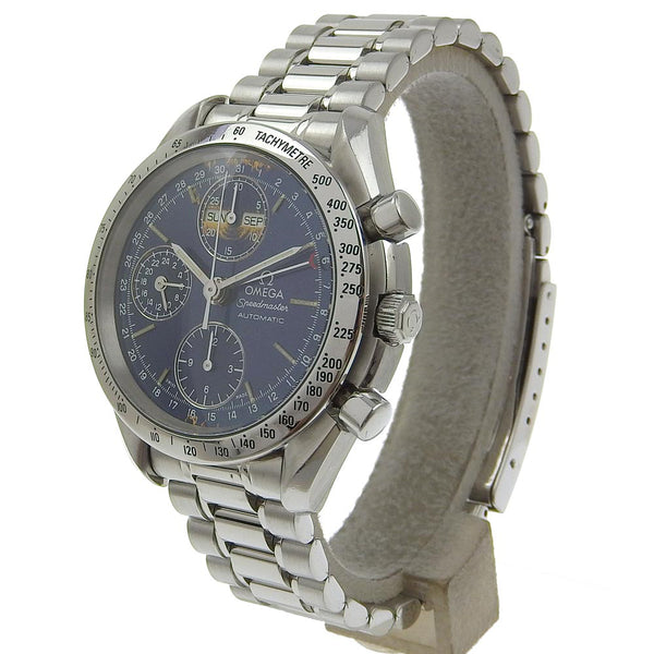 [Omega] Omega Speed ​​Master Watch Daydate Cal.1150 3523.80 en acier inoxydable Chronographe Blue Dial Speedmaster Men's B-Rank