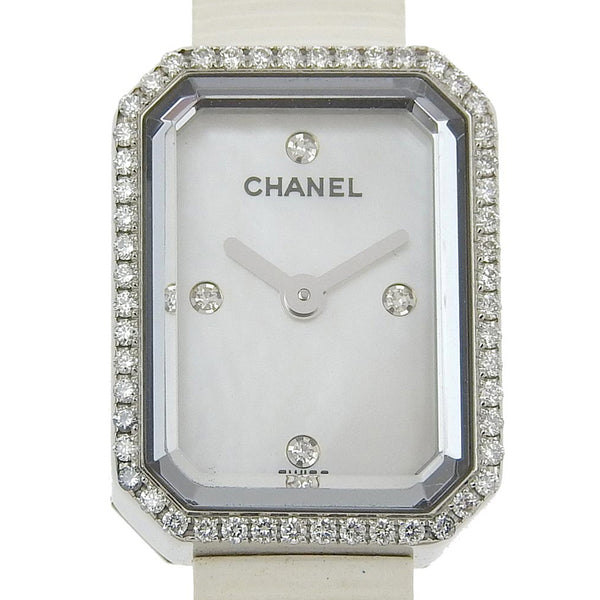 [Chanel] Chanel Premiere Watch Diamond Besel Acero inoxidable X Diamante X Cabucho de cuarzo Pantalla analógica Dial de carcasa blanca Damas A-Rank