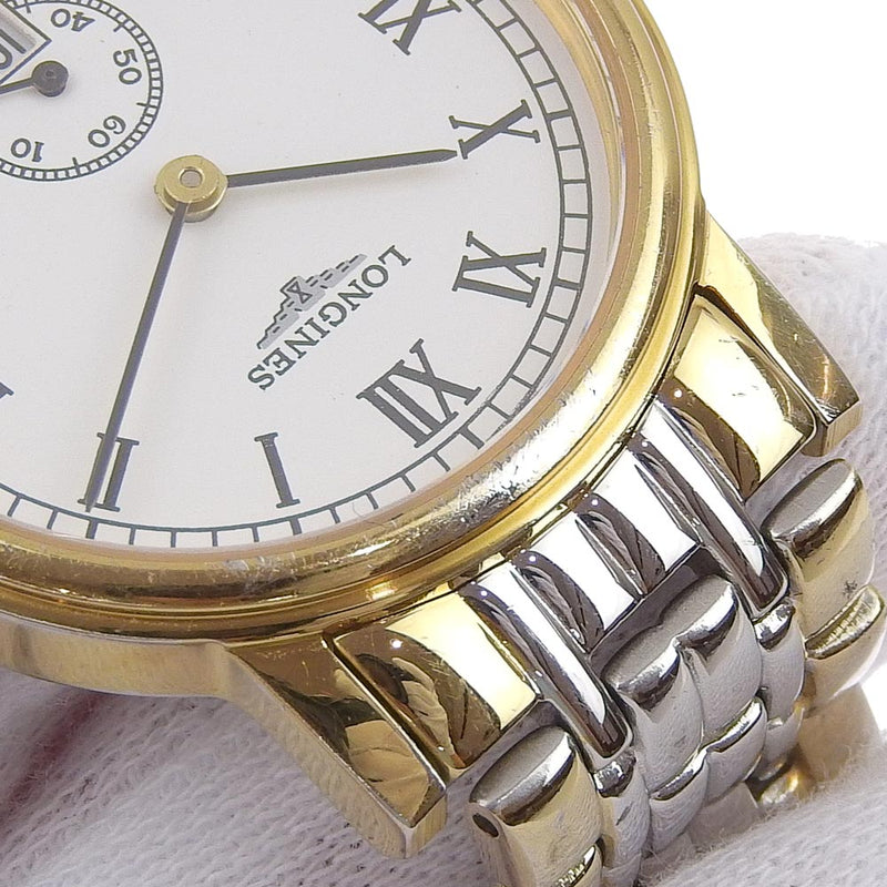 [Longines] Longines 
 Prezance Watch 
 L4.7202 스테인레스 스틸 x 골드 도금 금 쿼츠 작은 두 번째 흰색 다이얼 플레 이스 남성용 남성
