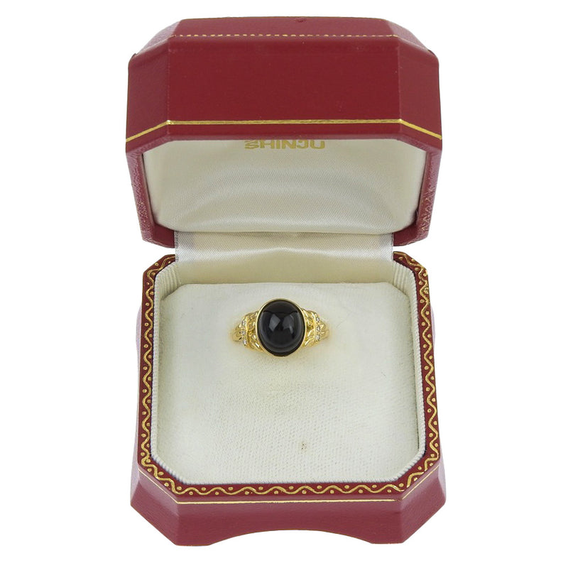 TASAKI] Tasaki No. 16 ring / ring K18 Yellow Gold x Onyx x Diamond 