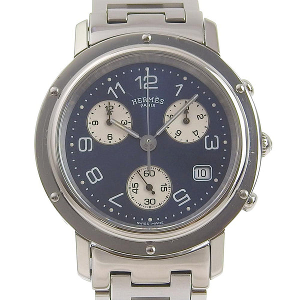 [Hermes] Hermes 
 Reloj de pulsera de clipper 
 CL1.910 CRONOGRO DE CRONOGROTRO DE CARRZA DE CARRZA DE ACERO DE ACERO DE ACERADO