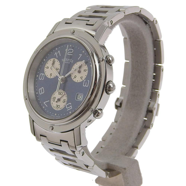 [Hermes] Hermes 
 Reloj de pulsera de clipper 
 CL1.910 CRONOGRO DE CRONOGROTRO DE CARRZA DE CARRZA DE ACERO DE ACERO DE ACERADO