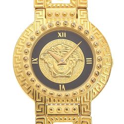 [Versace]范思哲 
 美杜莎手表 
 7009018金镀金石英模拟显示金拨号盘美杜莎女士A级