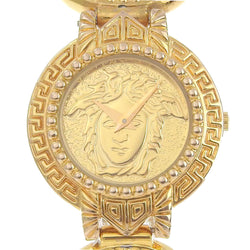 [VERSACE] Versace 
 Medusa Watch 
 Coin Watch 7008012 Gold Plating Gold Quartz Analog Display Gold Dial Medusa Ladies