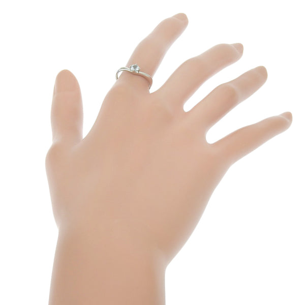 [4 ℃] Yon Sea 
 No. 11.5 Ring / Ring 
 PT950 Platinum x Aquamarine about 3.1g Ladies A Rank