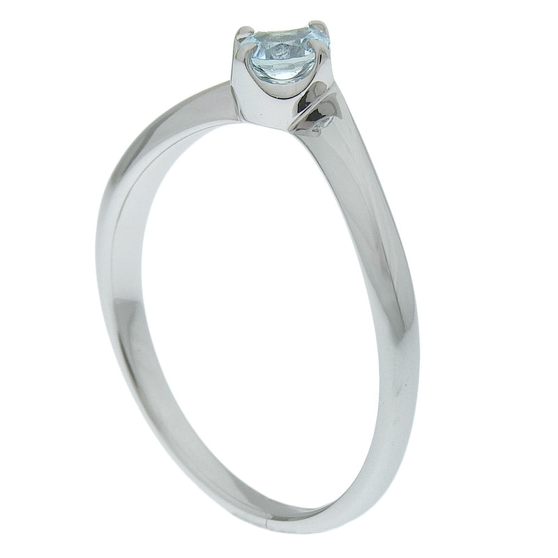 [4 ℃] Yon Sea 11,5 Ring / anneau PT950 Platinum x Aquamarine Environ 3,1 g mesdames par rang