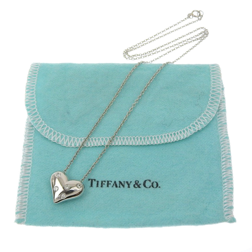 TIFFANY&Co.】ティファニー ドッツハート ネックレス 5P Pt950プラチナ×ダイヤモンド ハート 約11.5g Dotz h –  KYOTO NISHIKINO