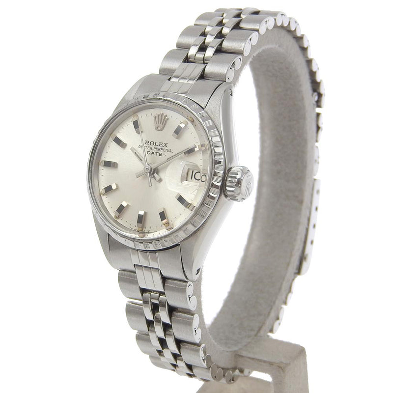 [Rolex] Rolex Oyster Pecul Watch Date 21 Cal.1161 6524 en acier inoxydable Automatique enroulement argent cadran en argent