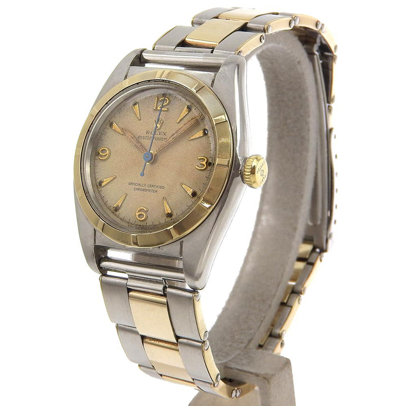 [Rolex] Rolex 
 Montre à huîtres papetur 
 Bubble Back 6th 5010 en acier inoxydable 646751 Automatique tampon à cadran beige huître garçons B-Rank